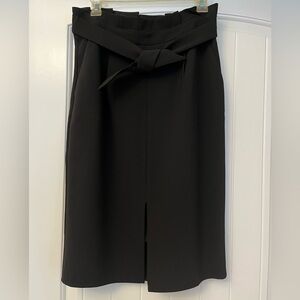WHBM White House Black Market Black Skirt With Belt Size 6